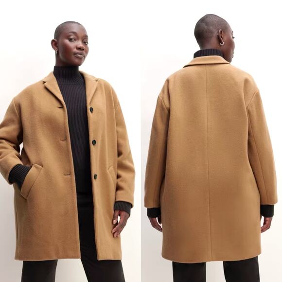 Everlane The Italian ReWool Cocoon Coat Camel Women XXS NWT - Picture 1 of 13